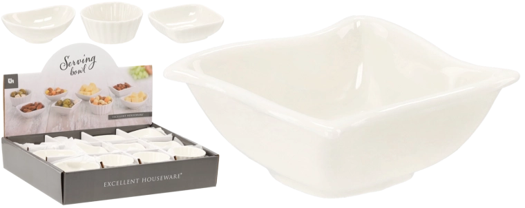 Porcelanowe miseczki do przekąsek 7,5 cm – białe