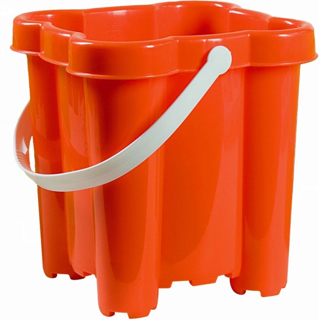 Androni wiaderko zamek z 4 wieżami, wysokość 20 cm – Czerwony