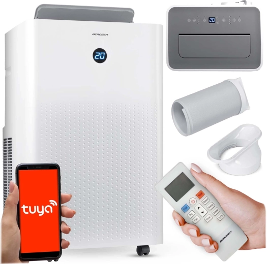 Przenośny klimatyzator 14 000 BTU z ogrzewaniem, osuszaniem i Wi‑Fi BERDSEN BD-584