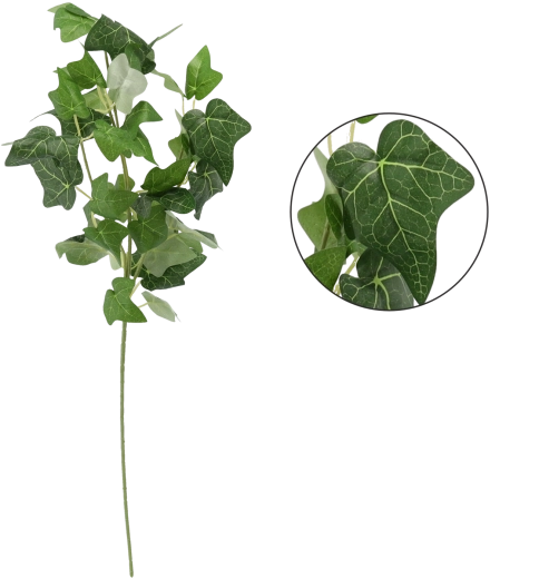 Sztuczna gałązka z zielonymi liśćmi 63 cm