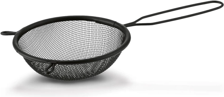 Metalowe sitko kuchenne 12 cm, czarne