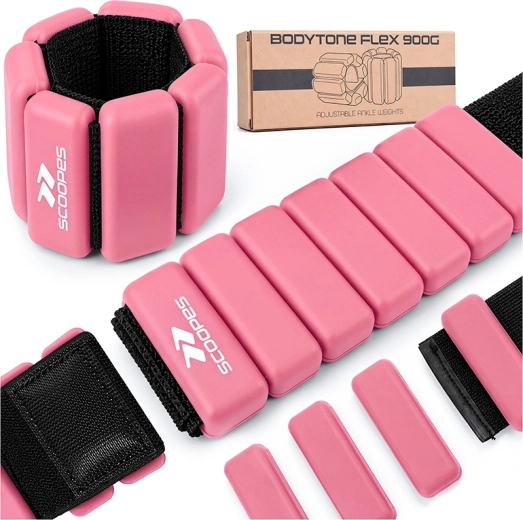 Regulowane obciążniki BodyTone Flex 450 g różowe