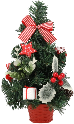 Sztuczna jodełka bożonarodzeniowa 30 cm w czerwonej doniczce