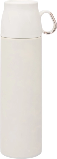 Altom Design termos z wieczkiem w kształcie kubka 500 ml, biały ze złotymi detalami