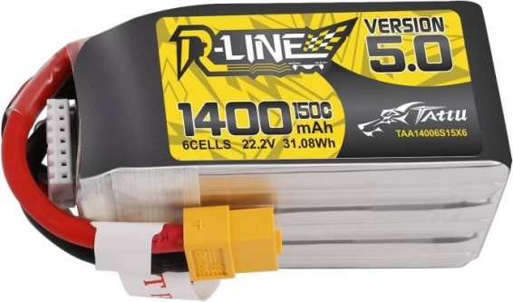 Tattu R-Line wersja 5.0 akumulator LiPo 1400 mAh 22,2 V 150C 6S XT60