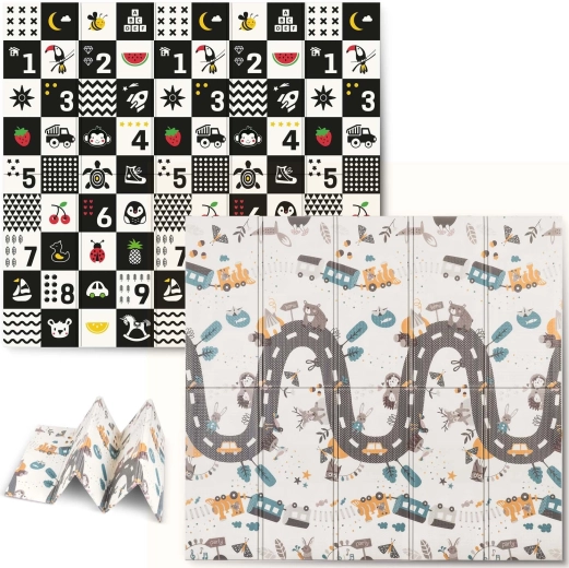 Składana piankowa mata edukacyjna 200 × 180 × 1 cm Nukido