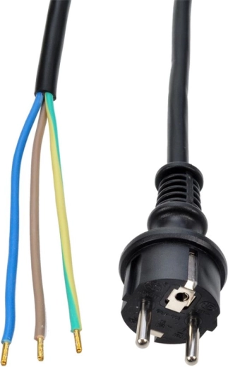 Solight elastyczny gumowy kabel zasilający 2,5 m H07RN-F 3x2,5 mm² czarny