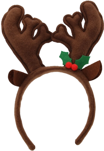 Opaska z porożem renifera brązowa 16 × 19 cm