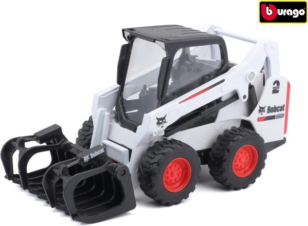Bburago 10 cm Ładowarka burtowa Bobcat S590 z chwytakiem