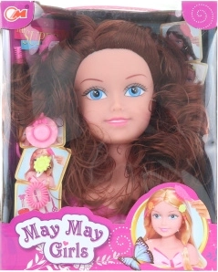 Głowa do czesania brunetka do dziecięcych fryzur z akcesoriami