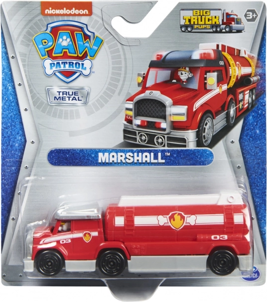 Psi Patrol metalowe duże ciężarówki ciężarówka Marshall