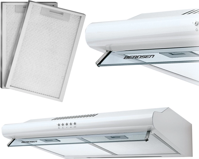 Podszafkowy okap kuchenny 60 cm biały BERDSEN BE-10A