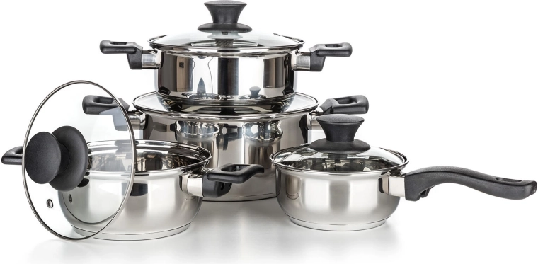 Zestaw garnków ze stali nierdzewnej 8‑częściowy Super Value
