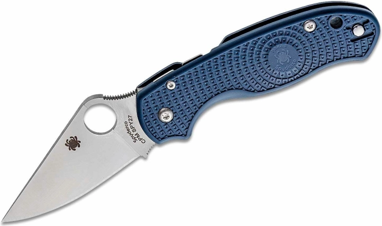 Lekki nóż składany Spyderco Para 3 Lightweight, CPM-SPY27, satynowe ostrze, kobaltowo niebieskie FRN