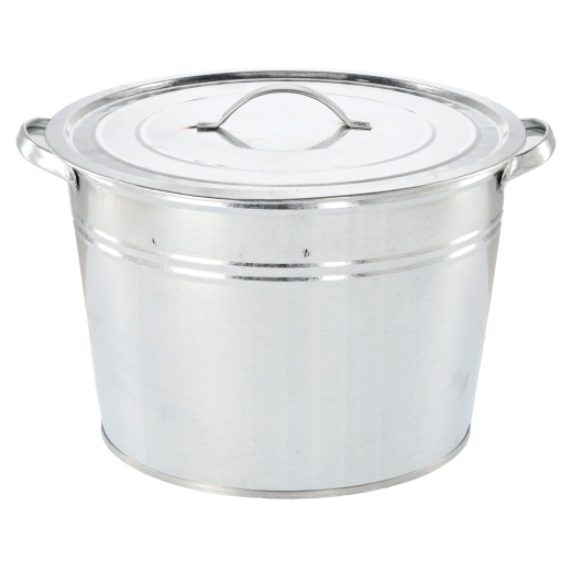 Stożkowy ocynkowany kocioł 25 l z solidną pokrywą