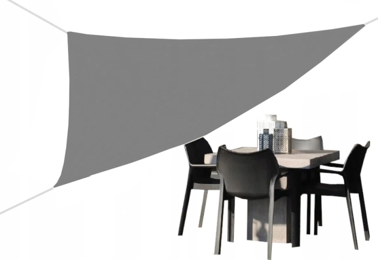 Trójkątny żagiel przeciwsłoneczny 3 × 3 × 3 m szary