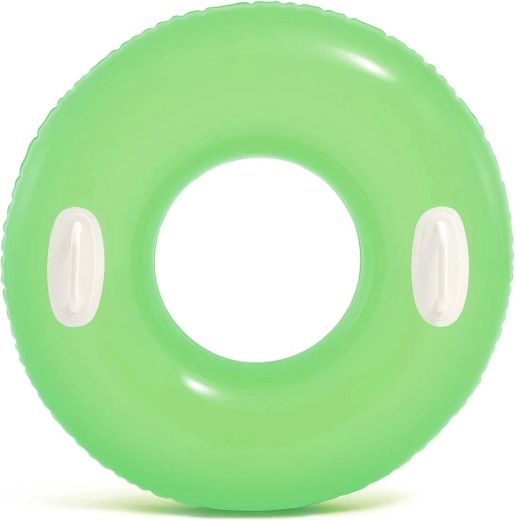 Zielone koło do pływania Intex z uchwytami 76 cm