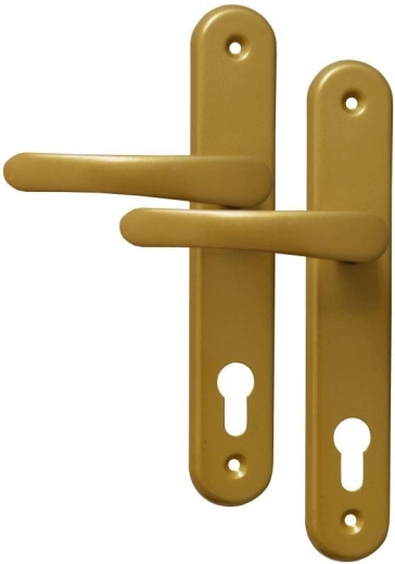Klamka drzwiowa MICHAELA z kluczem, wkładka 90 mm, złota