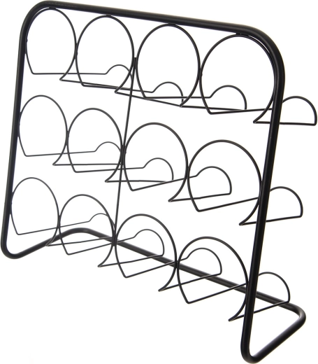 Metalowy stojak na wino czarny 45 × 14 × 38 cm