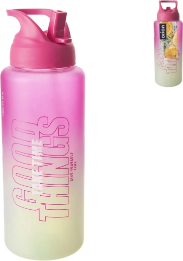 Butelka Tritanowa Moly Light 1 l różowo-zielona