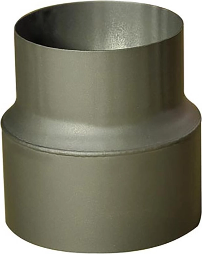 Dymowa redukcja rurowa 200/160 mm, czarna, grubość 1,5 mm