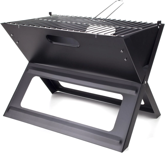 Składany przenośny grill na węgiel drzewny Flat 46 × 41,5 cm, stal