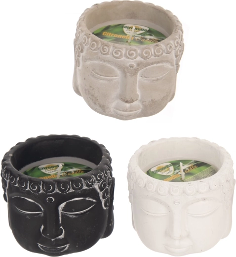 Ceramiczna świeca zapachowa Buddha z citronellą 150 g (3 warianty)