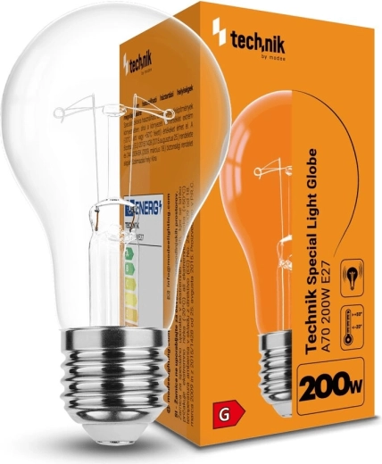 Specjalna żarówka A70 200 W E27 ciepła biel