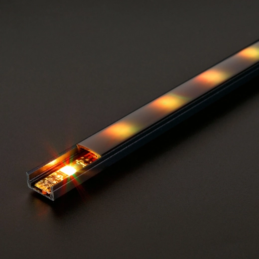 Czarna aluminiowa listwa U do taśm LED
