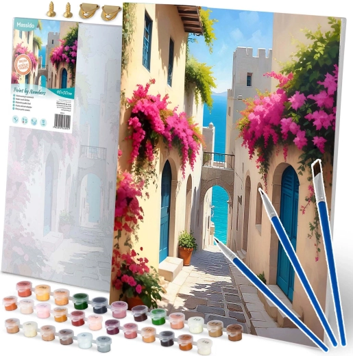 Malowanie po numerach 40 × 50 cm – miejski pejzaż MASSIDO