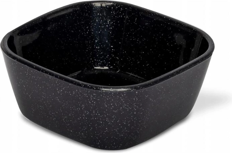 Czarna kwadratowa miseczka na dipy 100 ml 7 × 7 × 3 cm