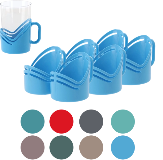 Zestaw plastikowych uchwytów do szklanek Jagiełło, 6 szt.