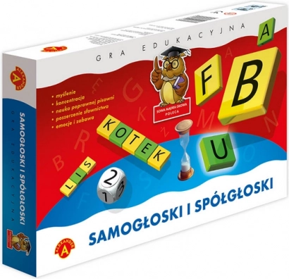 Edukacyjna gra Alexander - Mądra sowa - Samogłoski i spółgłoski