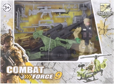 Wojskowy zestaw z działem dla dzieci