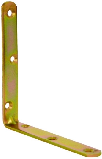 Kątownik z przetłoczeniem 120 × 18 × 3 mm żółty, ocynkowany (10 szt.)