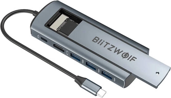 Adapter BlitzWolf z hubem USB-C do rozszerzenia łączności