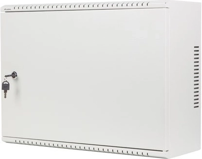 Niskoprofilowa szafa rack 19" 4U + 3U do montażu na ścianie, 540 × 200 mm, szara