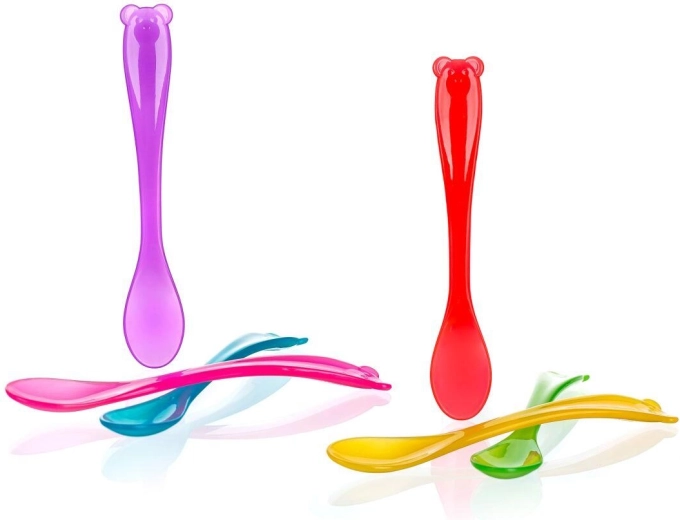 Łyżeczki dziecięce 4Kids, plastikowe, 13,5 cm, mix kolorów, 3 szt.