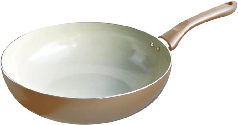 Patelnia wok TORO Champagne 28 cm z ceramiczną powłoką