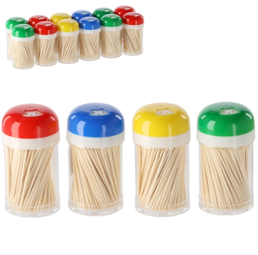Zestaw drewnianych wykałaczek w plastikowym dozowniku, 180 szt.