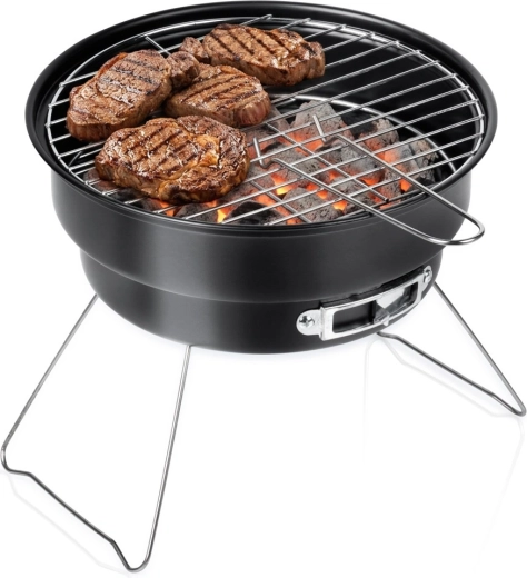 Vilde składany przenośny grill na węgiel drzewny 28 × 26 × 22 cm