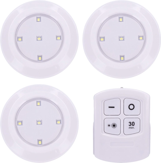 Solight Światła LED z pilotem 3× 50 lm, timer, na baterie