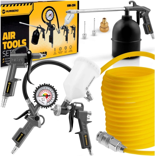 Zestaw narzędzi pneumatycznych 8 w 1 do kompresora HUMBERG