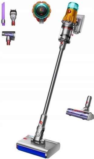 Dyson V12s Detect Slim Submarine bezprzewodowy odkurzacz pionowy żółty/nikiel