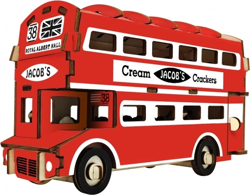 Drewniane puzzle 3D Doubledecker