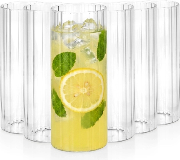 Vilde ryflowane szklanki do napojów 460 ml, 6 szt.