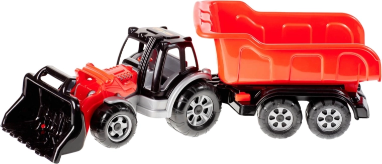 Traktor z ładowarką i przyczepą MAX