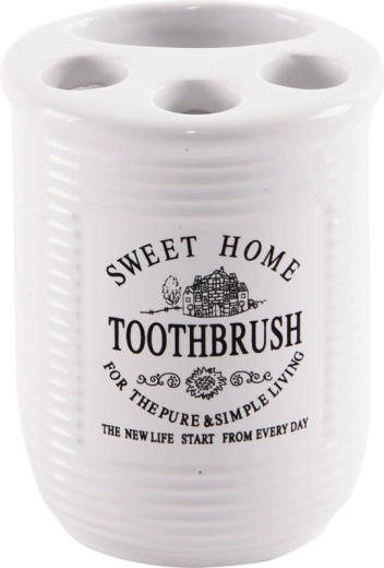 Ceramiczny kubek na szczoteczki do zębów i pastę Sweet Home