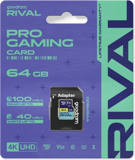 Karta pamięci microSD 64 GB Goodram Rival UHS-I V30 U3