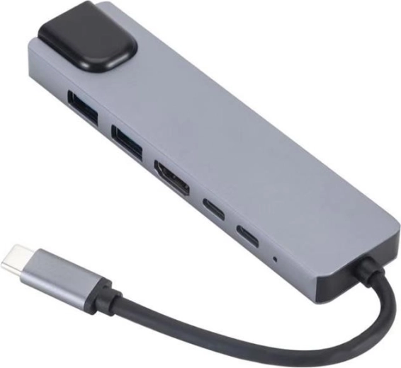 Hub USB‑C 6w1 z HDMI 4K, LAN i PD 55 W